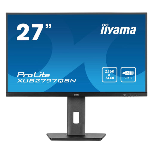 Produktbild LED-Monitor - iiyama Prolite XUB2797QSN LED-Monitor 27 Zoll WQHD 2560 x 1440 Pixel HDMI DP USB RJ45 Schwarz