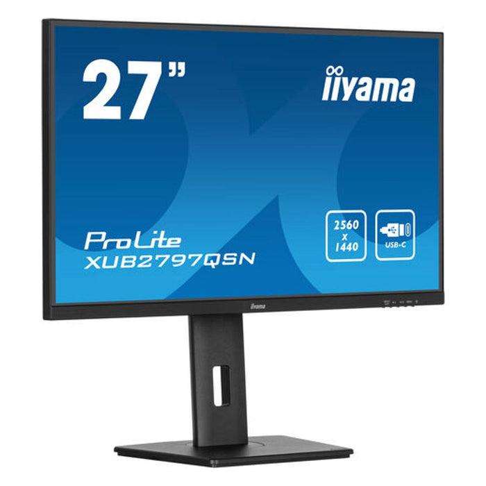 iiyama Prolite XUB2797QSN LED-Monitor 27 Zoll WQHD 2560 x 1440 Pixel HDMI DP USB RJ45 Schwarz