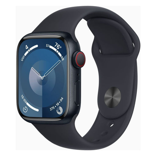 Produktbild Smartwatch - Apple Watch Series 9 41mm GPS + 4G Mitternacht Aluminiumgehäuse mit Sportarmband Mitternacht S/M