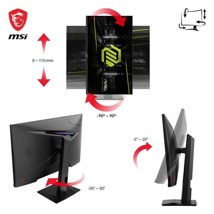 MSI MAG 274QRFDE QD E2 Gaming Monitor 27 Zoll WQHD 2560 x 1440 Pixel HDMI DP USB Schwarz