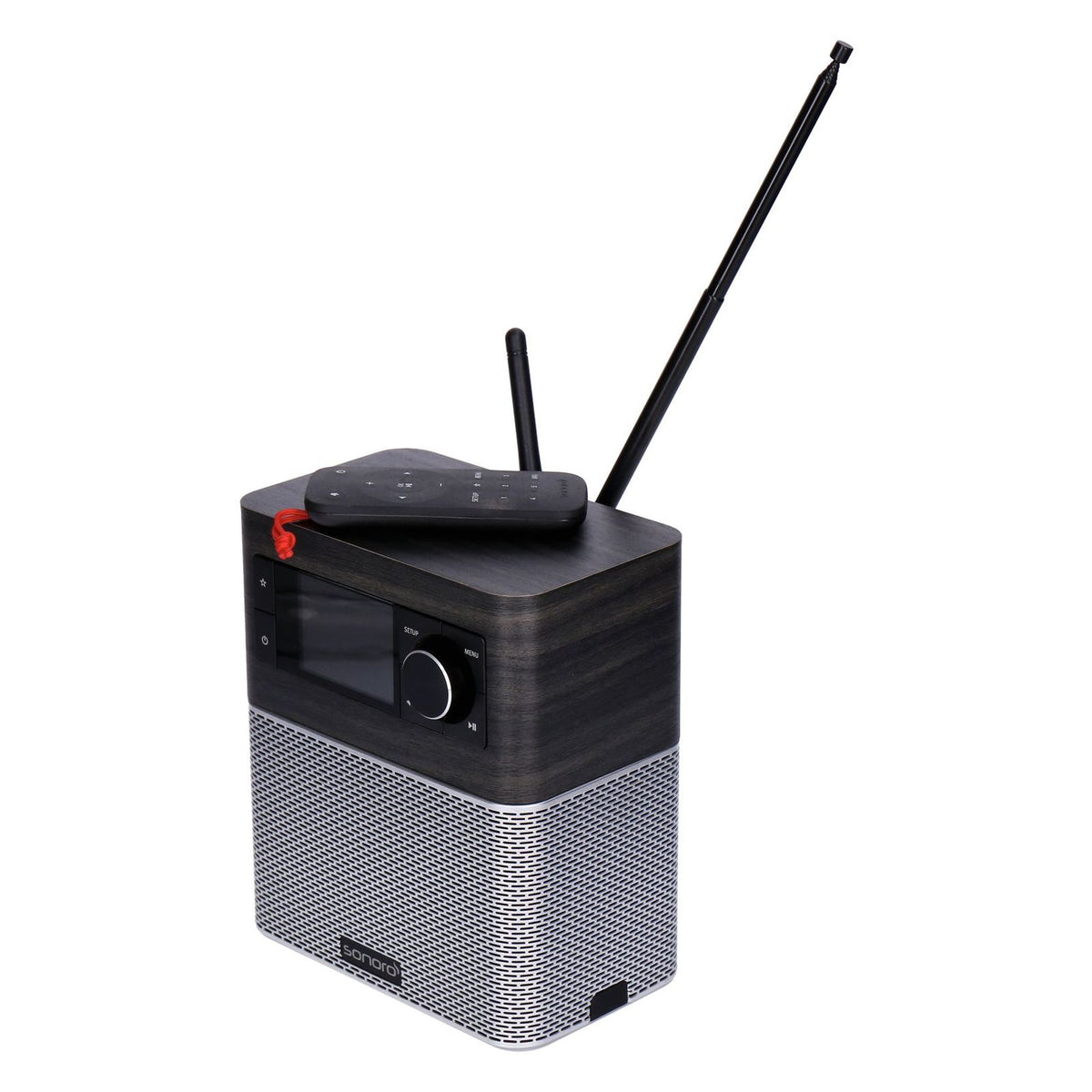 Produktbild Digitalradio (DAB+) - Sonoro STREAM Audio-System & HD-Audiostreamer Mooreiche Dekor silber