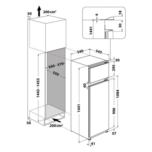 Produktbild Kühl-/Gefrierkombination - Bauknecht KDI 14S2 Einbau-Kühl-Gefrierkombination