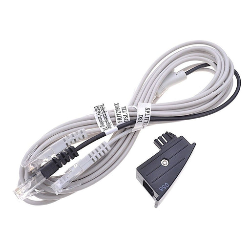 Produktbild Netzwerkkabel - Original AVM Fritz!Box Splitterkabel Y Kabel RJ45 Y Kabel + TAE Adapter Schwarz
