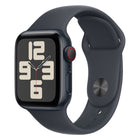 Apple Watch SE 2 40mm GPS + 4G Mitternacht Aluminiumgehäuse mit Sportarmband Mitternacht S/M