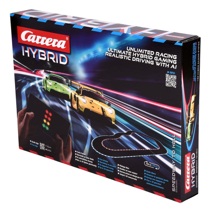 Carrera HYBRID Speedway to Hell I Rennspaß der neuen Generation - Legendäre Rennboliden