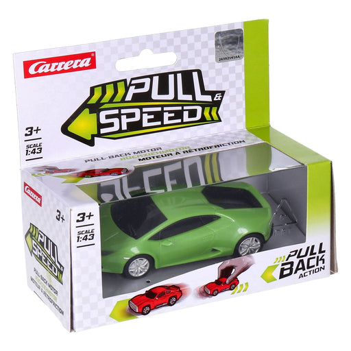 Produktbild Spielzeug-Rennwagen - Carrera Pull and Speed Mixed Cars farblich sortiert Lamborghini