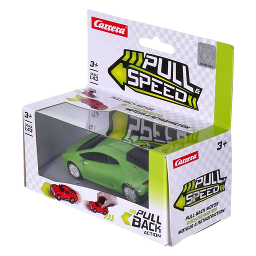 Produktbild Spielzeug-Rennwagen - Carrera Pull and Speed Mixed Cars farblich sortiert Lamborghini