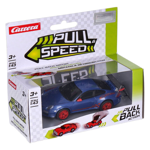 Produktbild Spielzeug-Rennwagen - Carrera Pull and Speed Mixed Cars farblich sortiert Porsche Blau