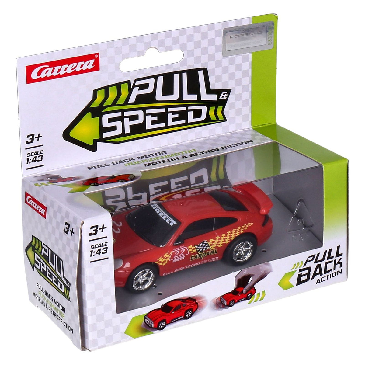 Produktbild Spielzeug-Auto - Carrera Pull and Speed Mixed Cars farblich sortiert Porsche GT3 Rot
