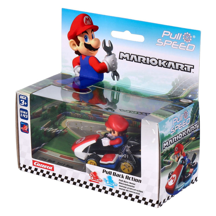 Carrera-Toys Pull and Speed Mario Kart 1:43 farblich sortiert Mario