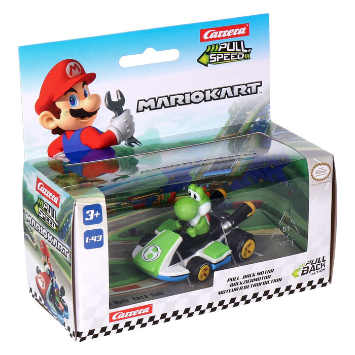 Carrera-Toys Pull and Speed Mario Kart 1:43 farblich sortiert Yoshi