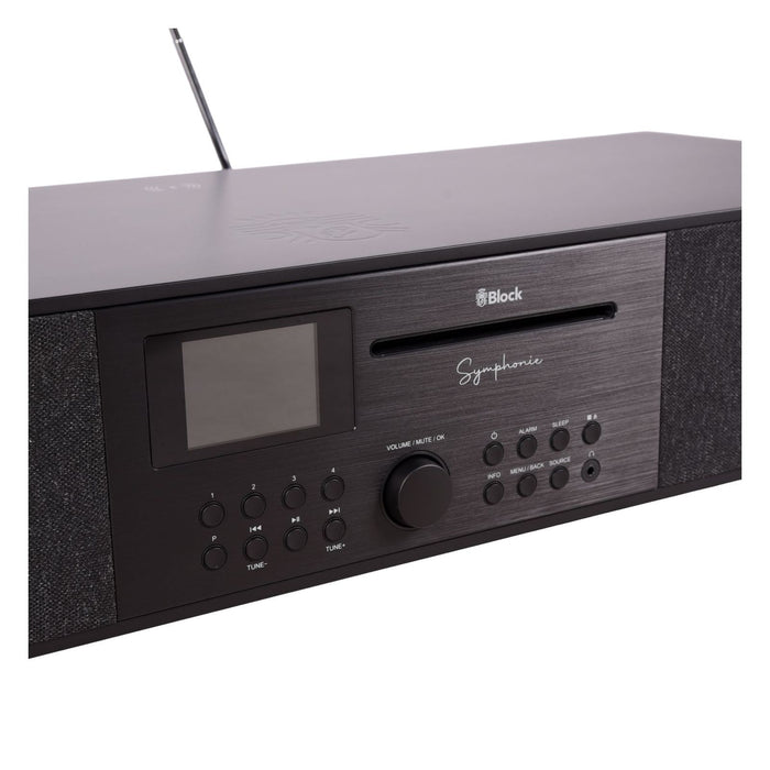 Block Audio Design Radio Symphonie Schwarz USB CD WLAN Bluetooth DAB UKW