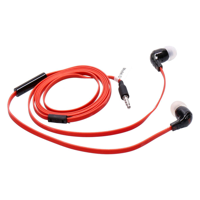 MB In Ear Kopfhörer 3,5mm Klinke schwarz rot