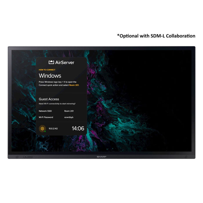 Sharp PN-LA652 Interaktiver Touchscreen Flachbildschirm 65" (165,1cm) LCD 4K Schwarz