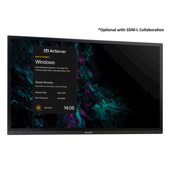Sharp PN-LA652 Interaktiver Touchscreen Flachbildschirm 65" (165,1cm) LCD 4K Schwarz