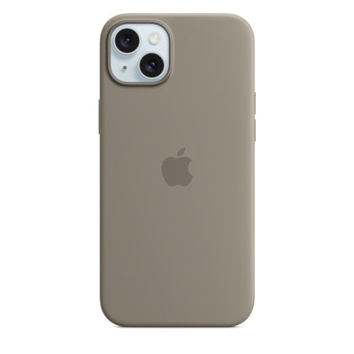 Silikon Case mit MagSafe für iPhone 15 Plus Tonbraun