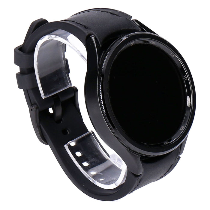Samsung Galaxy Watch 6 Classic WiFI 47mm Black Edelstahlgehäuse Kunstlederarmband Schwarz
