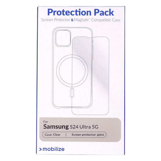 Produktbild Smartphone-Hülle - Mobilize Samsung Galaxy S24 Ultra Protection Pack Screen Protector & MagSafe Clear Case