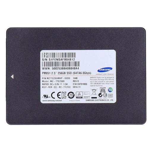 Produktbild interne SSD - Samsung PM851 int. 2,5" SATA SSD 256GB