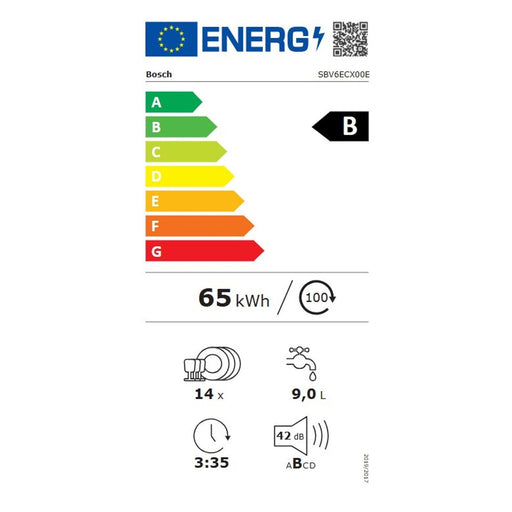 Produktbild vollintegrierbarer Geschirrspüler - Bosch SBV6ECX00E Einbau-Geschirrspüler vollintegriert