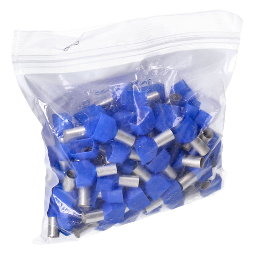 Produktbild Aderendhülsen - Klauke Zwillings-Aderendhülse 2x 16mm² isol. 87714 Blau 100 Stk.