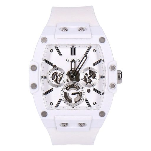 Produktbild Quarzuhr - GUESS PHOENIX GW0203G2 Multifunktionsuhr mit Silikon Armband Weiß