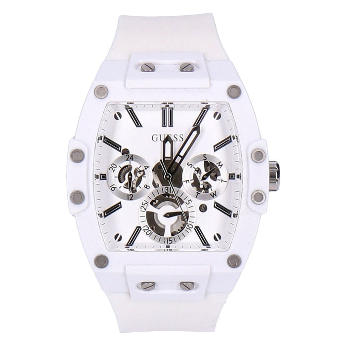 GUESS PHOENIX GW0203G2 Multifunktionsuhr mit Silikon Armband Weiß