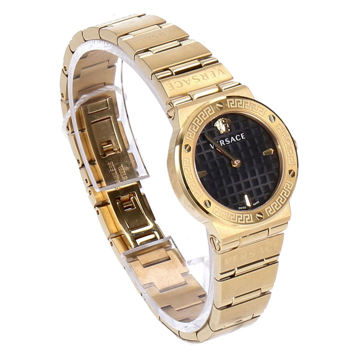 Versace Damen Armbanduhr GRECA Logo Mini goldfarben