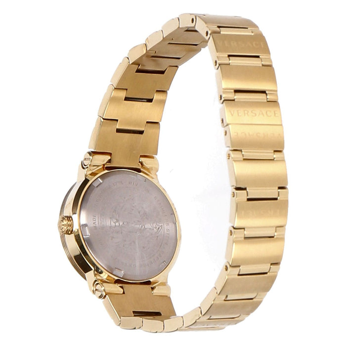 Versace Damen Armbanduhr GRECA Logo Mini goldfarben