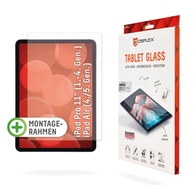 Tablet Glass (9H) für Apple iPad Pro 11 Eco-Montagerahmen L-Form unzerbrechlich ultra dünn
