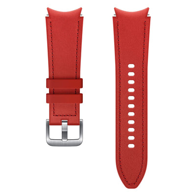 Hybrid Leather Band rot für Galaxy Watch4/Watch4 Classic - Rot, S/M