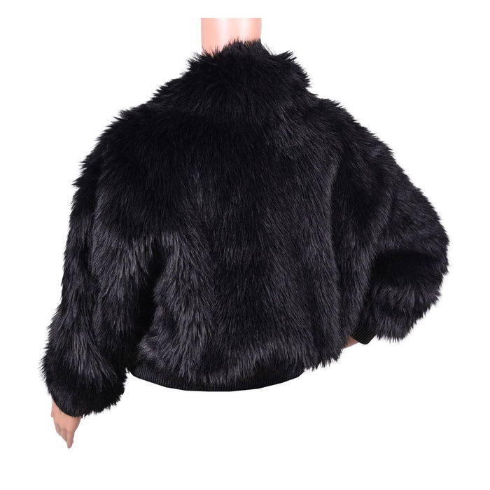 Michael Kors Bomberjacke aus Kunstpelz schwarz Damen S