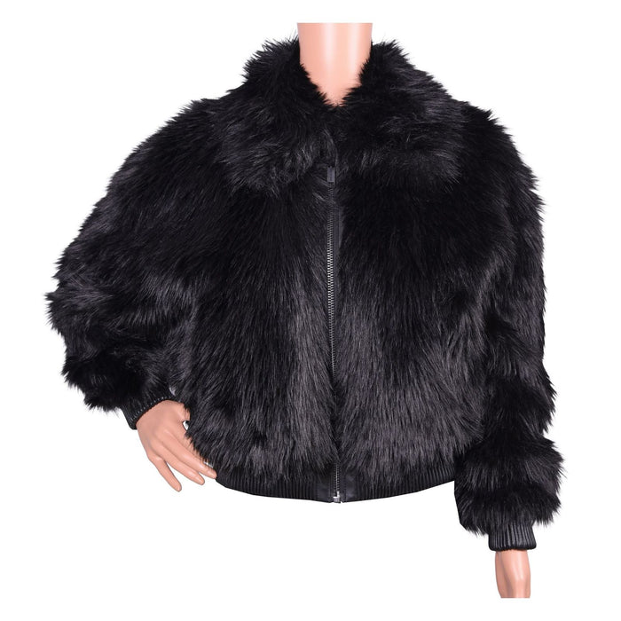 Michael Kors Bomberjacke aus Kunstpelz schwarz Damen M