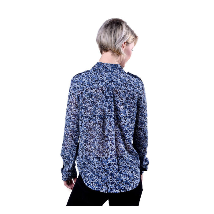 Michael Kors Bluse aus Georgette mit Blumenmuster Admiral Damen M