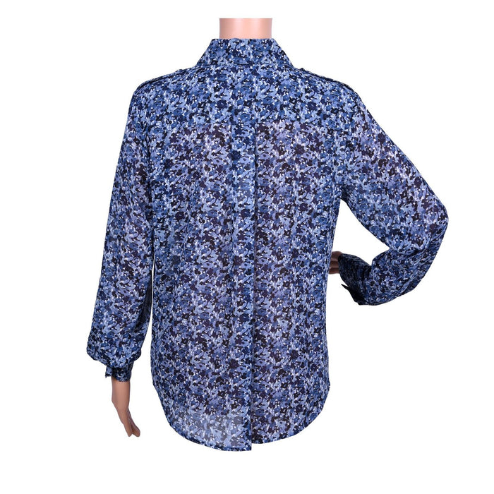 Michael Kors Bluse aus Georgette mit Blumenmuster Admiral Damen M