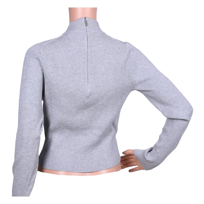 Michael Kors Rollkragen Pullover halb Slim Fit grau Damen S