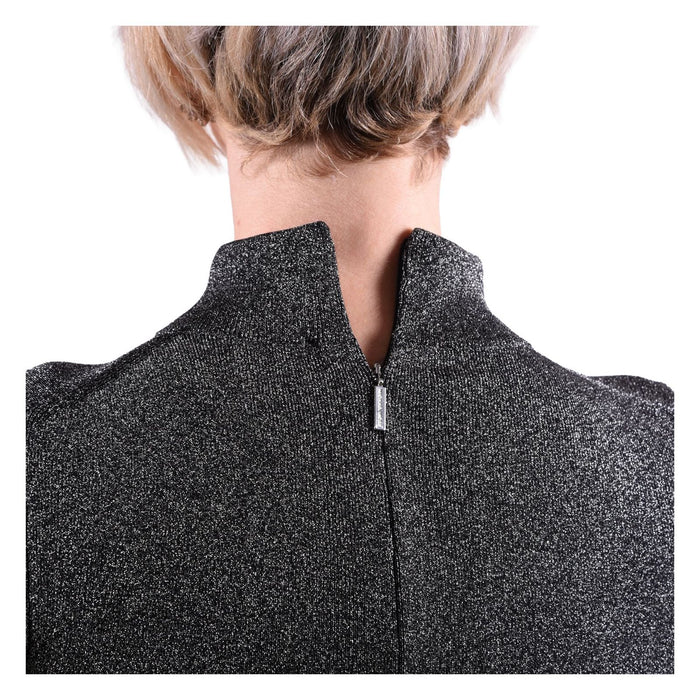 Michael Kors Strickkleid in Metallic-Optik mit Stehkragen Damen XS