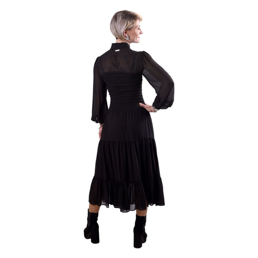 Produktbild Shirtkleid - Michael Kors Gesmoktes Hemdkleid aus Georgette schwarz Damen S