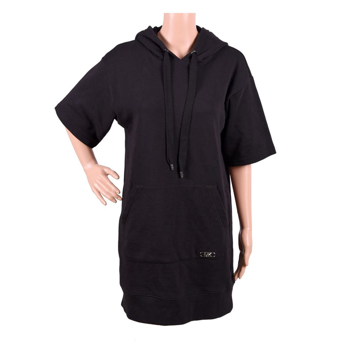 Michael Kors Kapuzenkleid aus Baumwolle schwarz Damen S