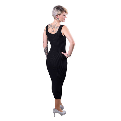 Produktbild Strickkleid - Michael Kors Kleid aus geripptem Stretch-Strick mit Reißverschluss schwarz Damen S