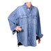 Michael Kors Oversize-Hemd aus Chambray jeans Unisex Erwachsene M