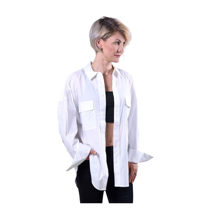 Michael Kors Oversize-Hemd aus Baumwoll-Popeline mit Stretch Unisex Erwachsene weiss S