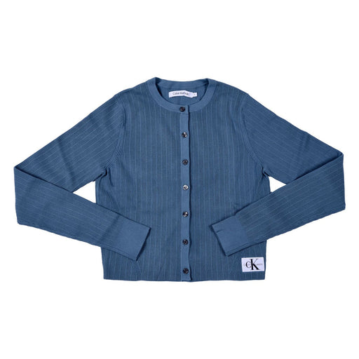 Produktbild Strickjacke - Calvin Klein Strickjacke gerippt türkis Slim Fit Damen XS