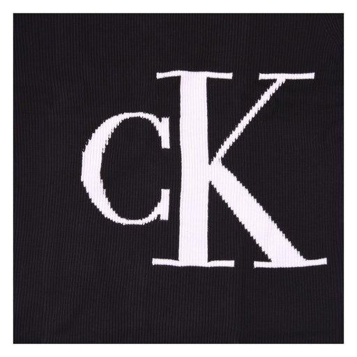 Produktbild Strickkleid - Calvin Klein Jeans Blown Up Off Damen Kleid schwarz/weiß XS