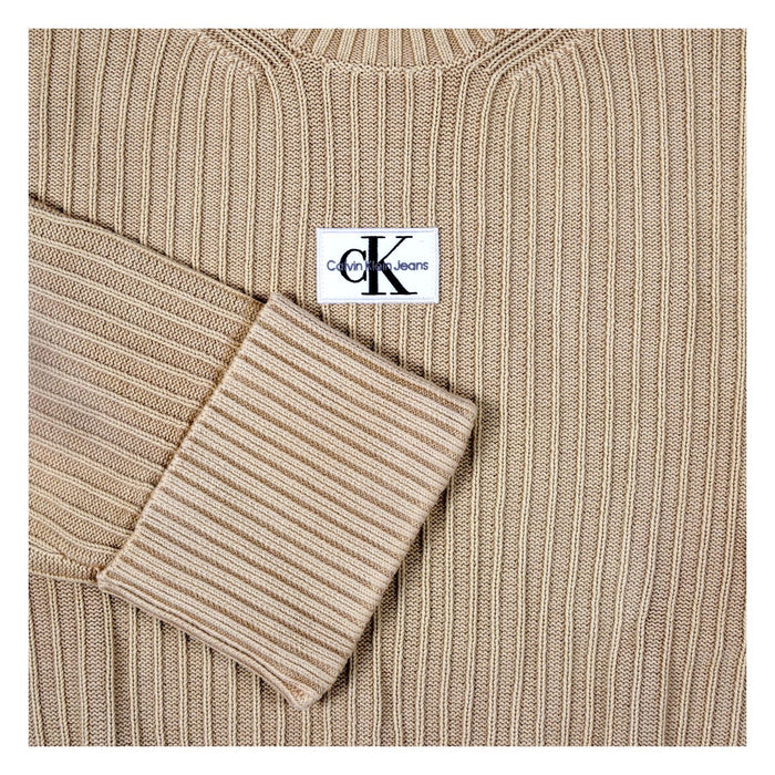 Calvin Klein Strickpullover mit Label-Patch sand Damen XS