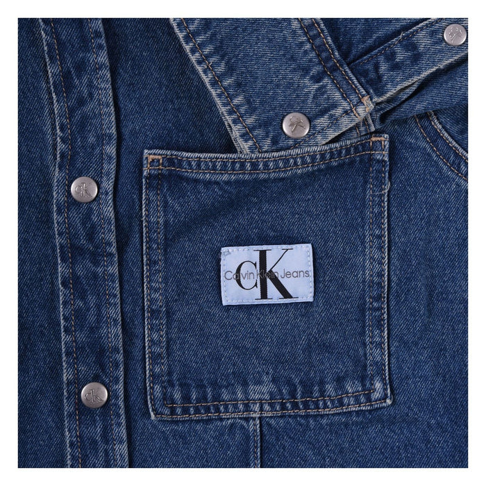 Calvin Klein Jeansbluse mit Brusttasche jeansblau Damen XS