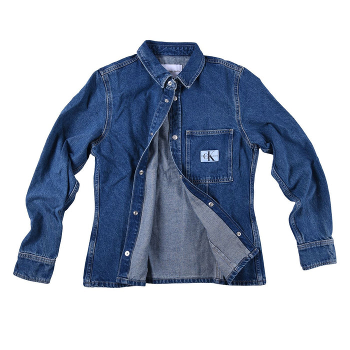 Calvin Klein Jeansbluse mit Brusttasche jeansblau Damen S