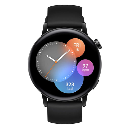 Produktbild Smartwatch - Huawei Watch GT 3 42mm Schwarz mit Fluoroelastomer Armband