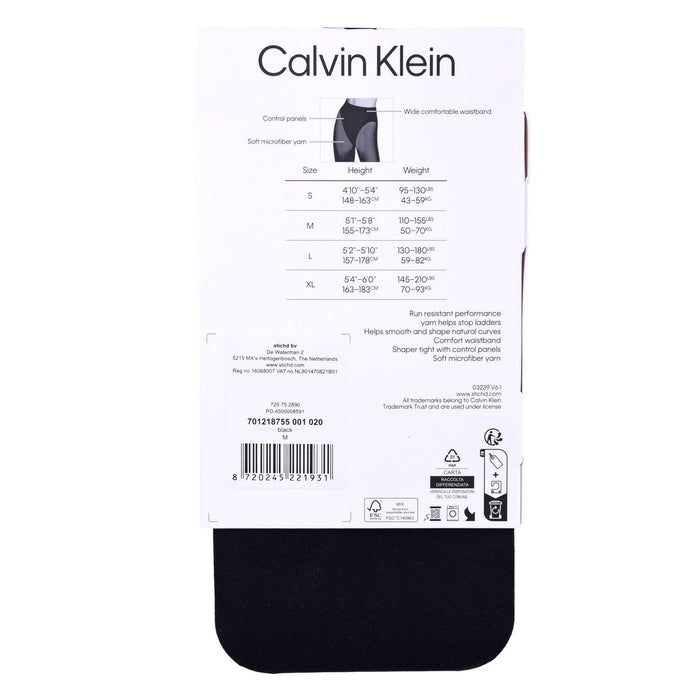 Calvin Klein French Cut Shaper Strumpfhose Schwarz  S