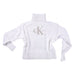 Calvin Klein Jeans Chenille Monologo Damen Pullover Weiß S